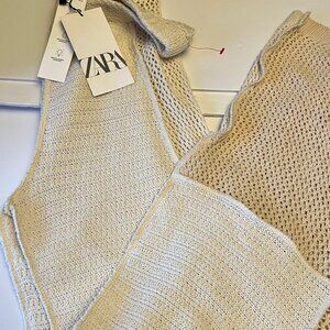 Zara Open Knit Crochet Pants - NWT